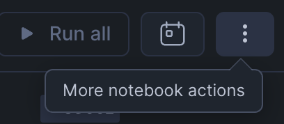 triple-dot icon for accessing more notebook settings